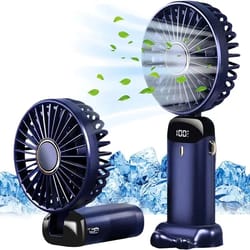 foldable rechargeable usb handheld fan with led display