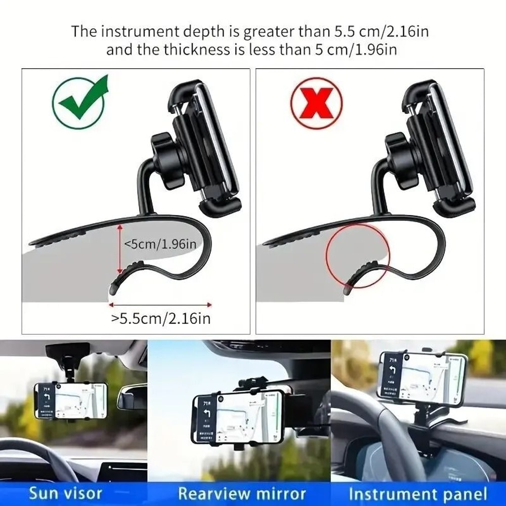 Universal 360 Degree Rotation Dashboard Car Phone Holder 5