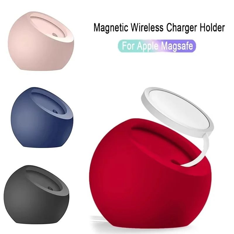 Round Silicone Magnetic Wireless Charging Stand 0