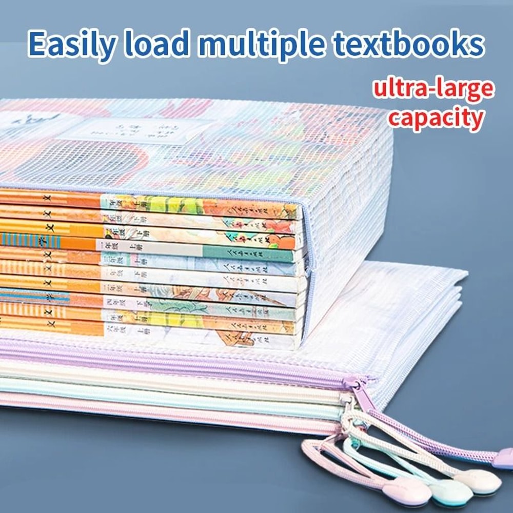 Multipurpose Mesh Zipper Pouch And Document Organizer 1