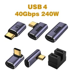 90 degree usb 4.0 40gbps type c otg adapter