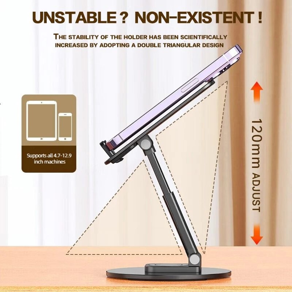 360 Degree Rotation Desktop Mobile Phone Stand 2