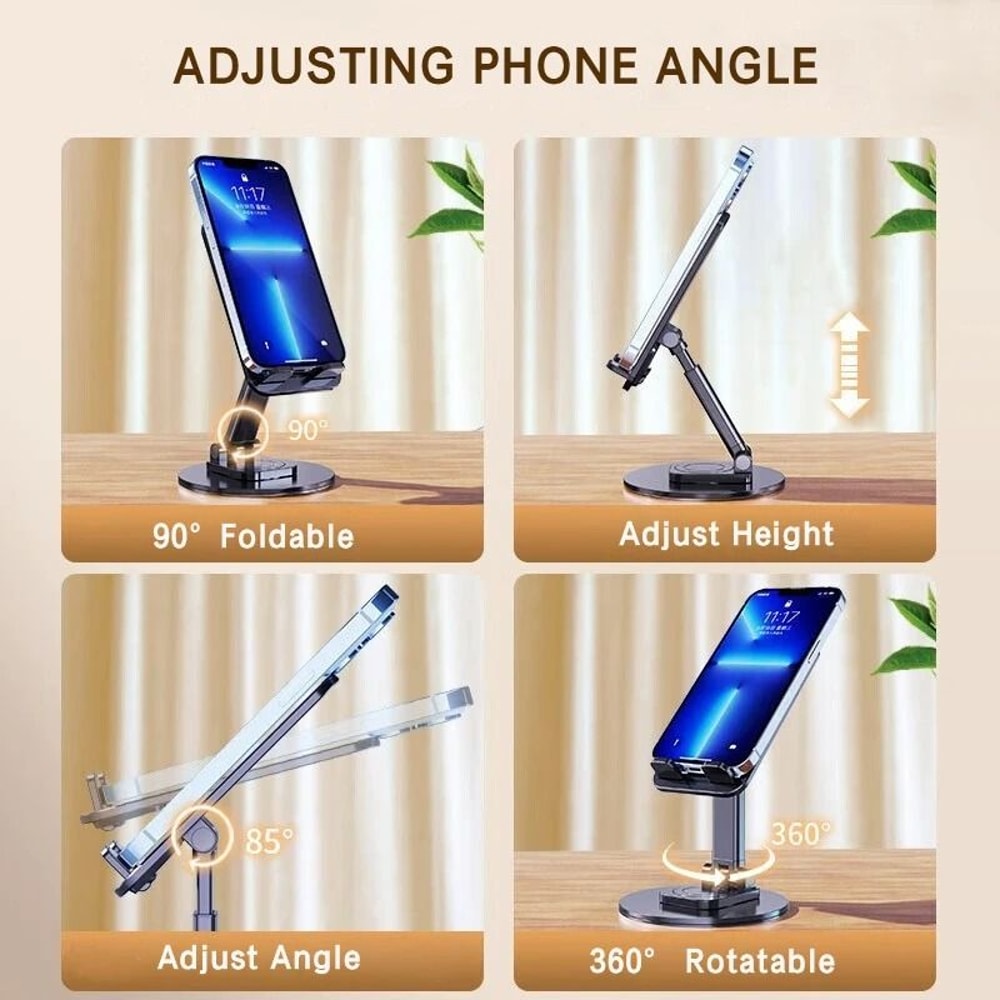 360 Degree Rotation Desktop Mobile Phone Stand 5