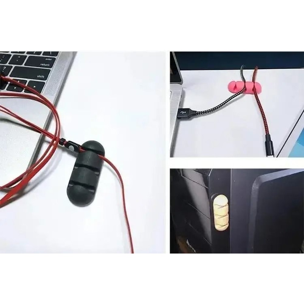 Silicone Desktop Cable Management Clipst 4