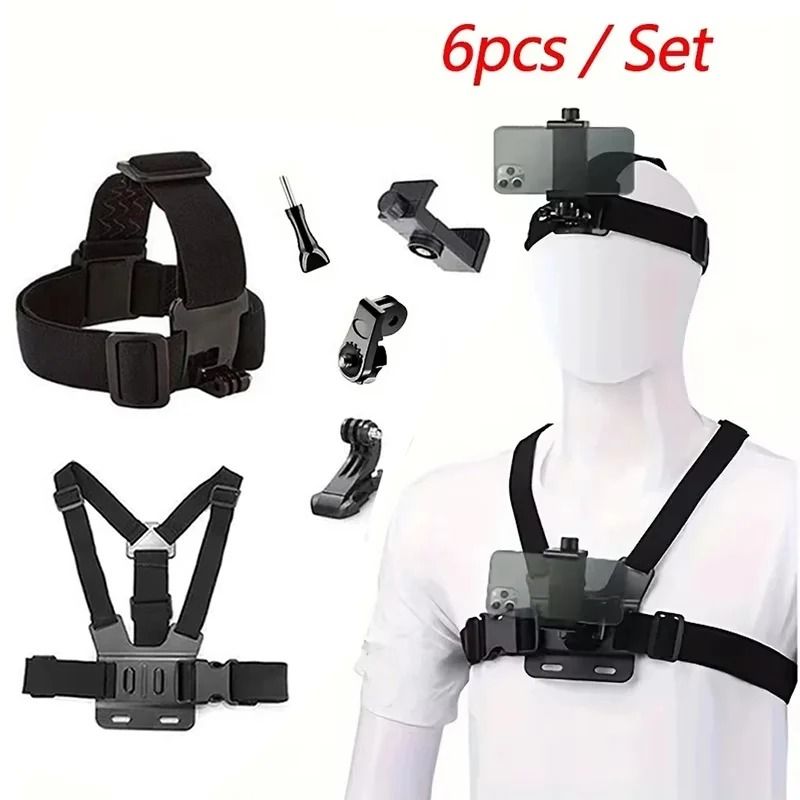 Universal 6 Piece All In One Action Camera And Phone Mount Kit 0