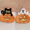 Halloween Cute Pumpkin Coral Velvet Hanging Hand Towel 4