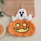 Halloween Cute Pumpkin Coral Velvet Hanging Hand Towel 7
