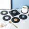 6 Piece Retro Vinyl Record Coaster Set With Storage Rack 4