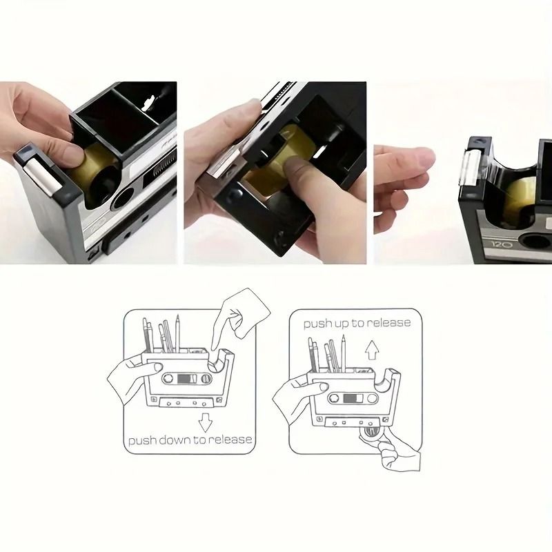 Retro Style Cassette Tape Pen Holder 1