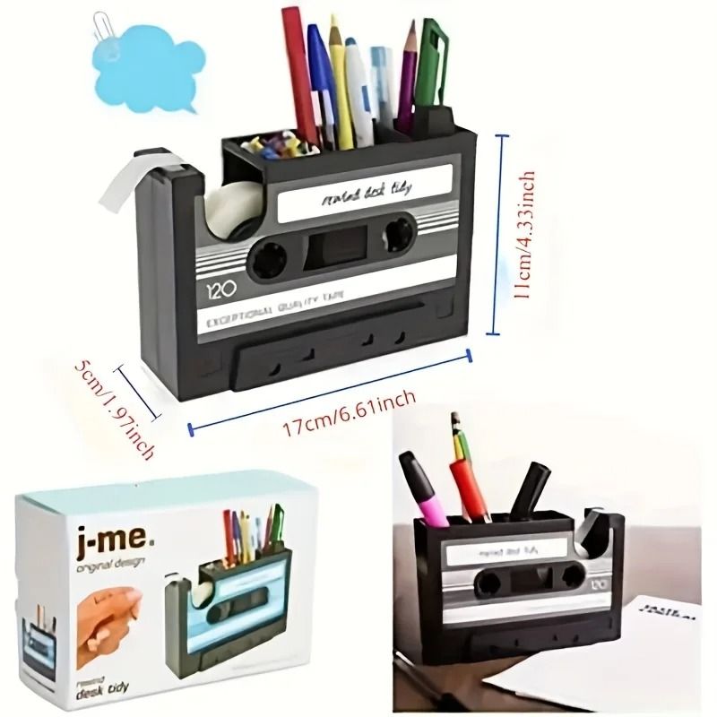 Retro Style Cassette Tape Pen Holder 4