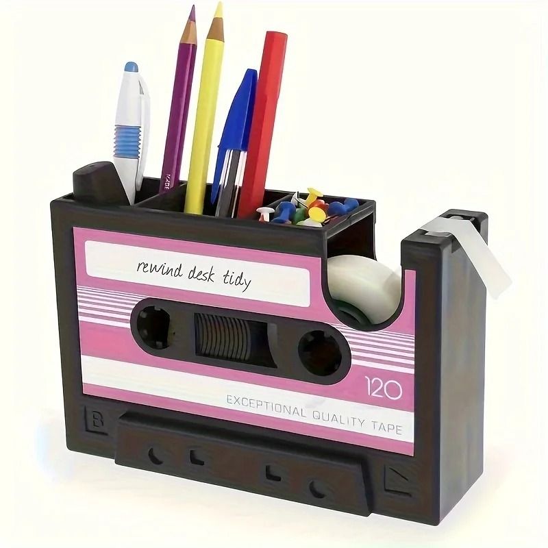 Retro Style Cassette Tape Pen Holder 5
