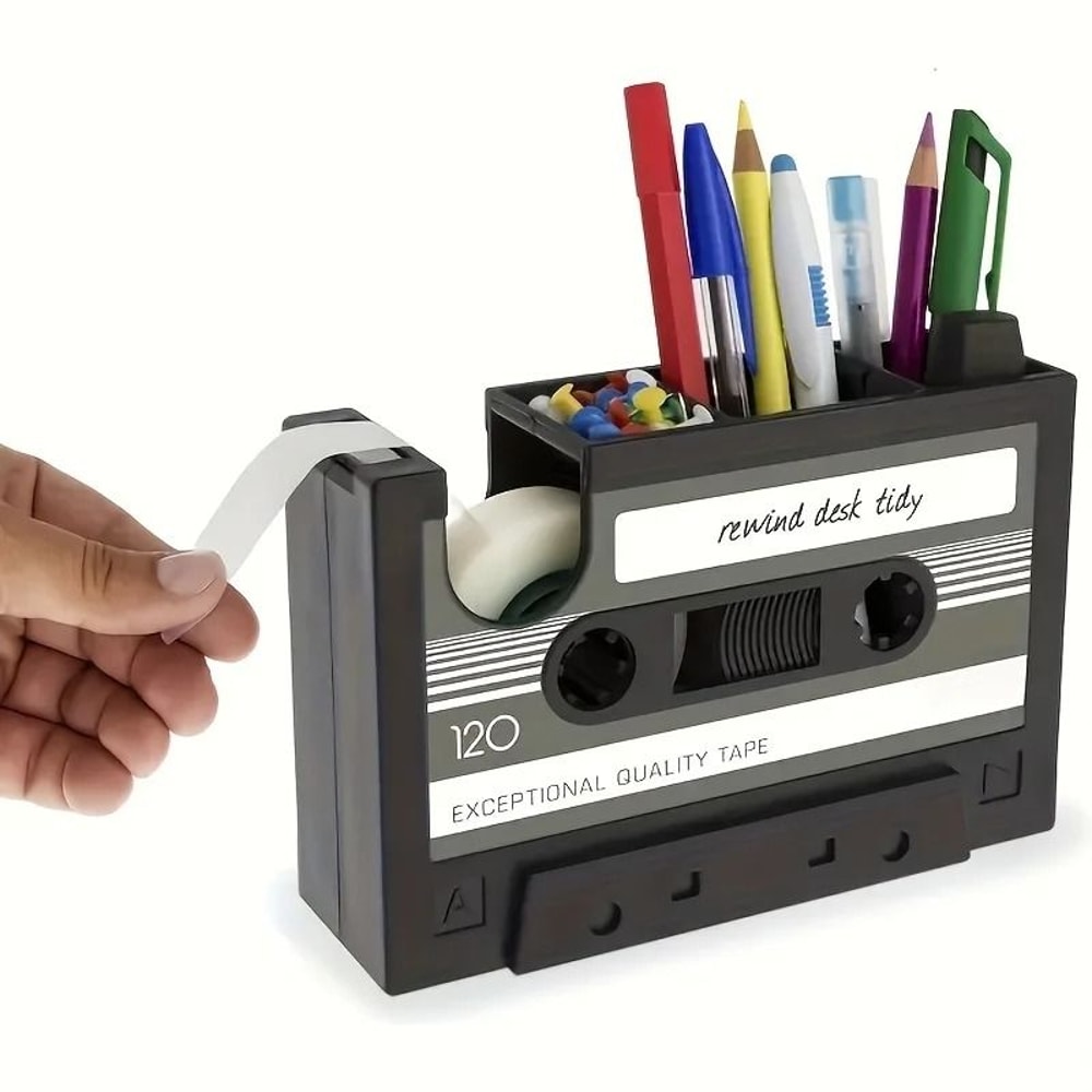 Retro Style Cassette Tape Pen Holder 6