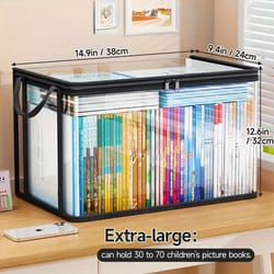 large capacity transparent pvc flip top storage bag