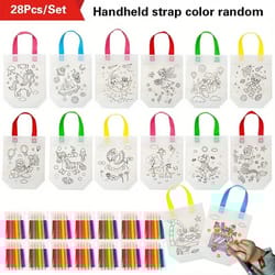 diy graffiti party gift bag and marker set (28 pieces)