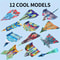 36 Piece Paper Folding Planes And 12 Cool Models Set 1