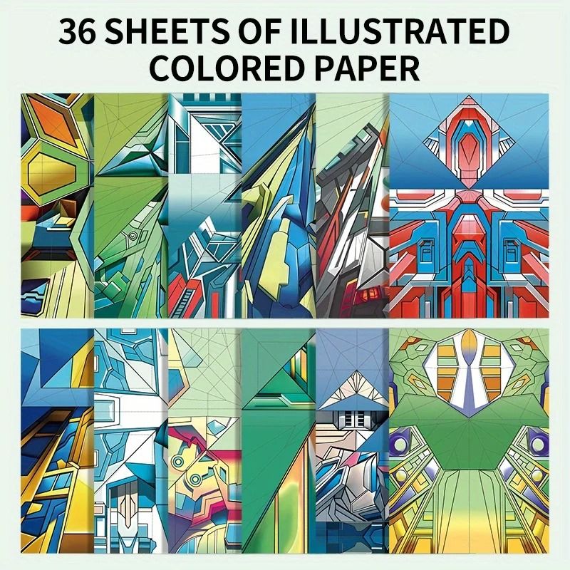 36 Piece Paper Folding Planes And 12 Cool Models Set 2