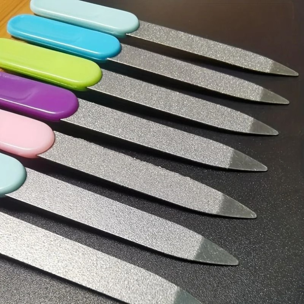 Stainless Steel Double Sided Sandblasted Nail File 4