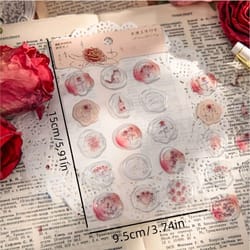 15 piece simulated rose wax seal sticker set