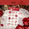 15 Piece Simulated Rose Wax Seal Sticker Set 9
