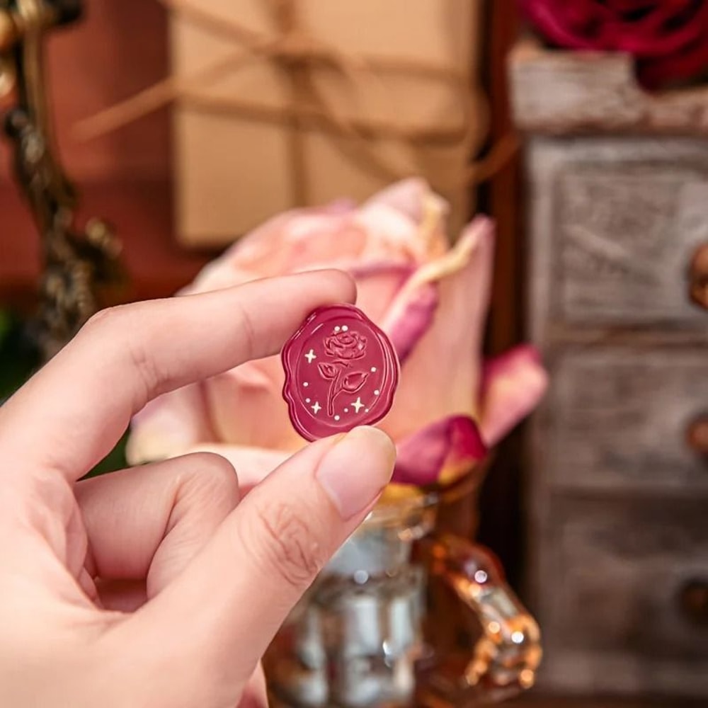 15 Piece Simulated Rose Wax Seal Sticker Set 5