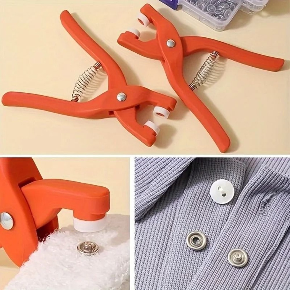 50 Piece Snap Button Kit With Manual Press Pliers 3