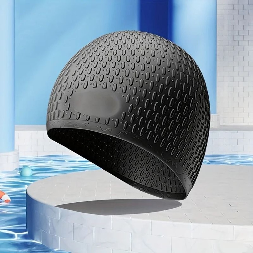 Unisex High Elasticity Silicone Swim Cap 9