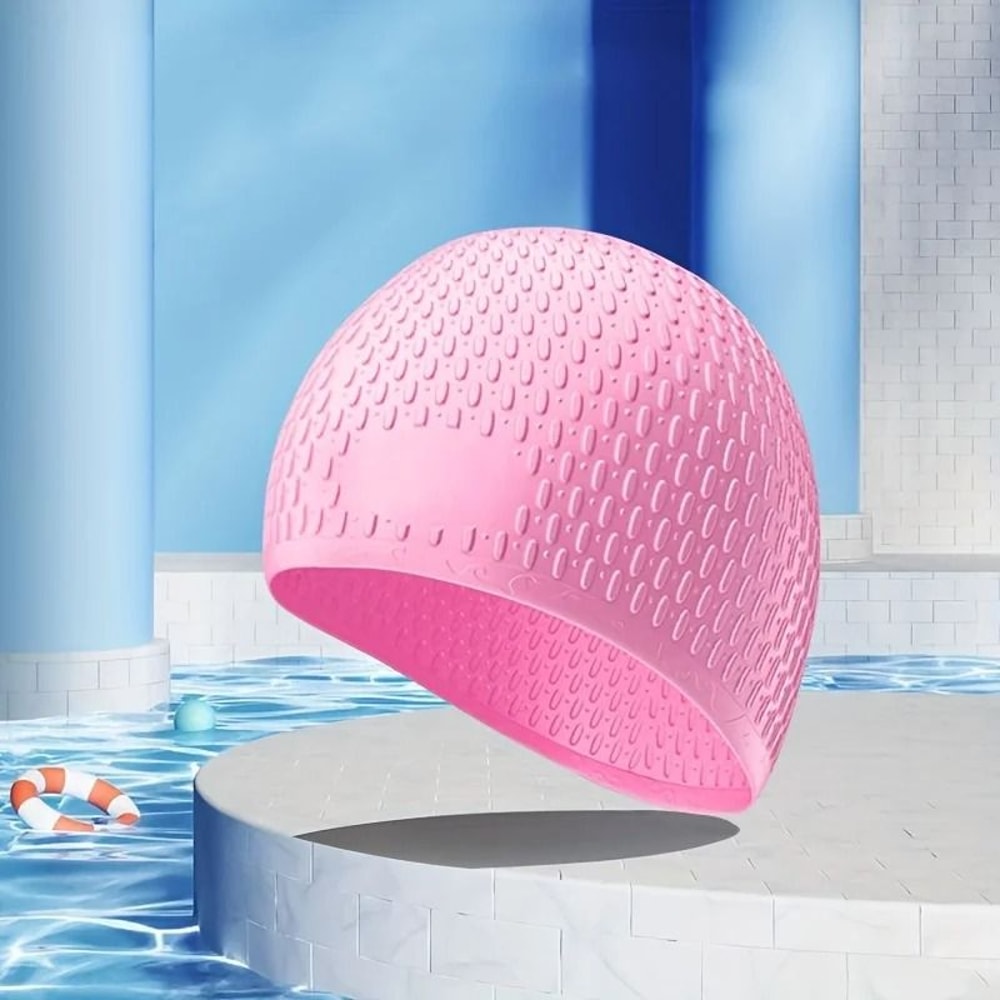 Unisex High Elasticity Silicone Swim Cap 10