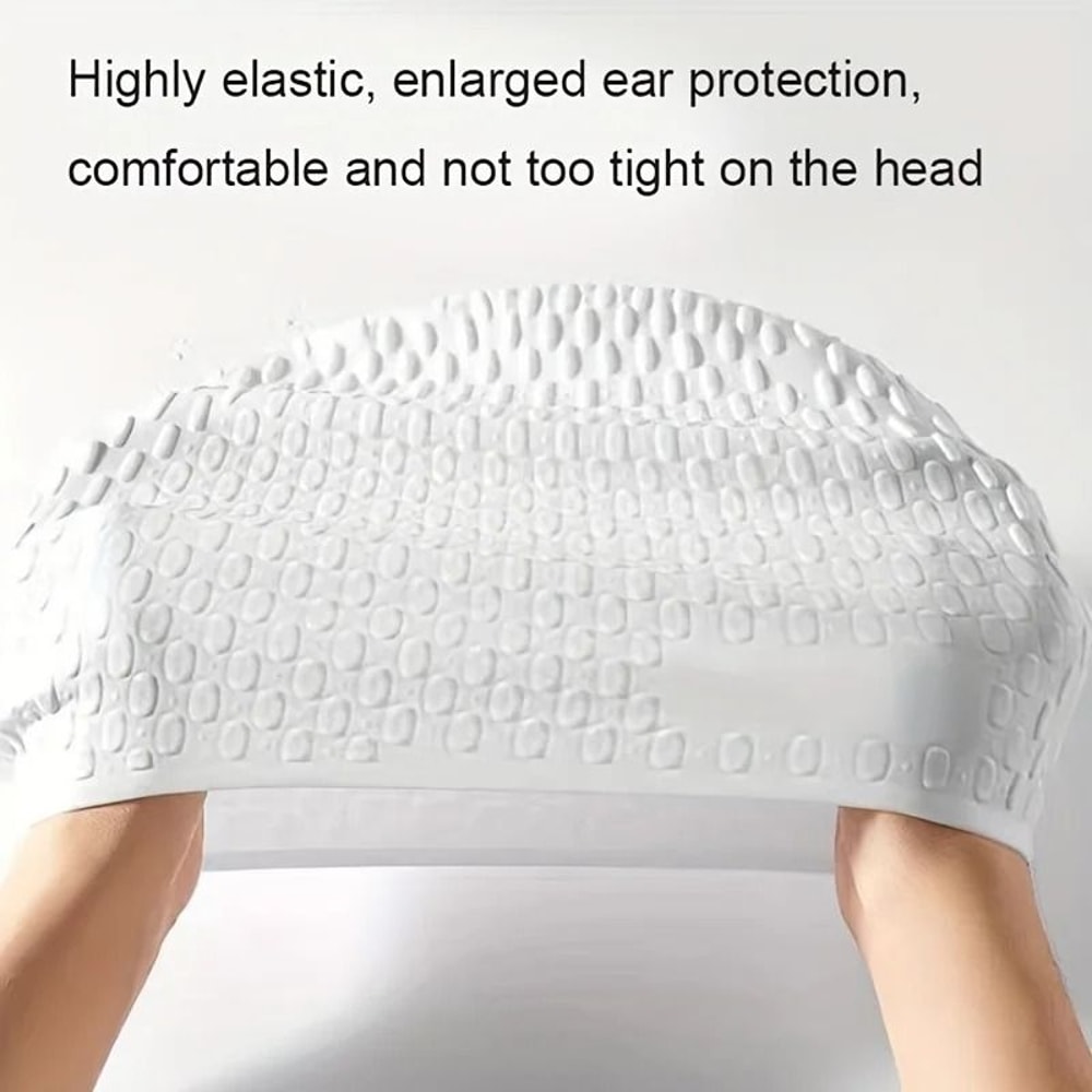 Unisex High Elasticity Silicone Swim Cap 4