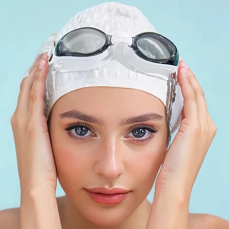 Unisex High Elasticity Silicone Swim Cap 5