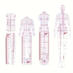 transparent fashion model body template ruler