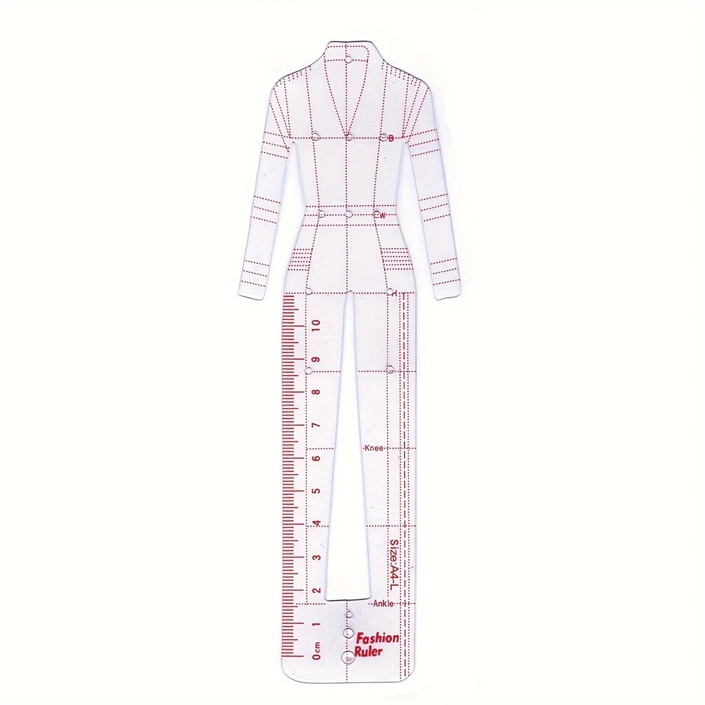 Transparent Fashion Model Body Template Ruler 4