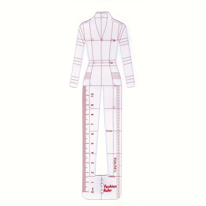 Transparent Fashion Model Body Template Ruler 4