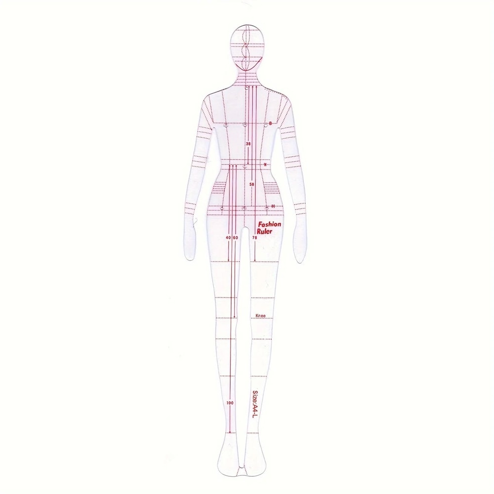 Transparent Fashion Model Body Template Ruler 5