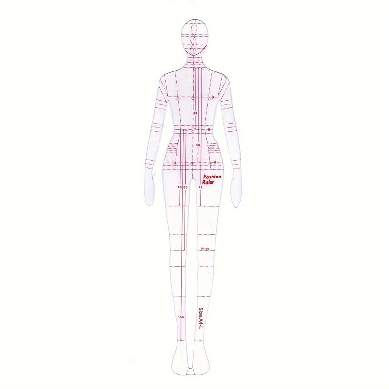 Transparent Fashion Model Body Template Ruler 5