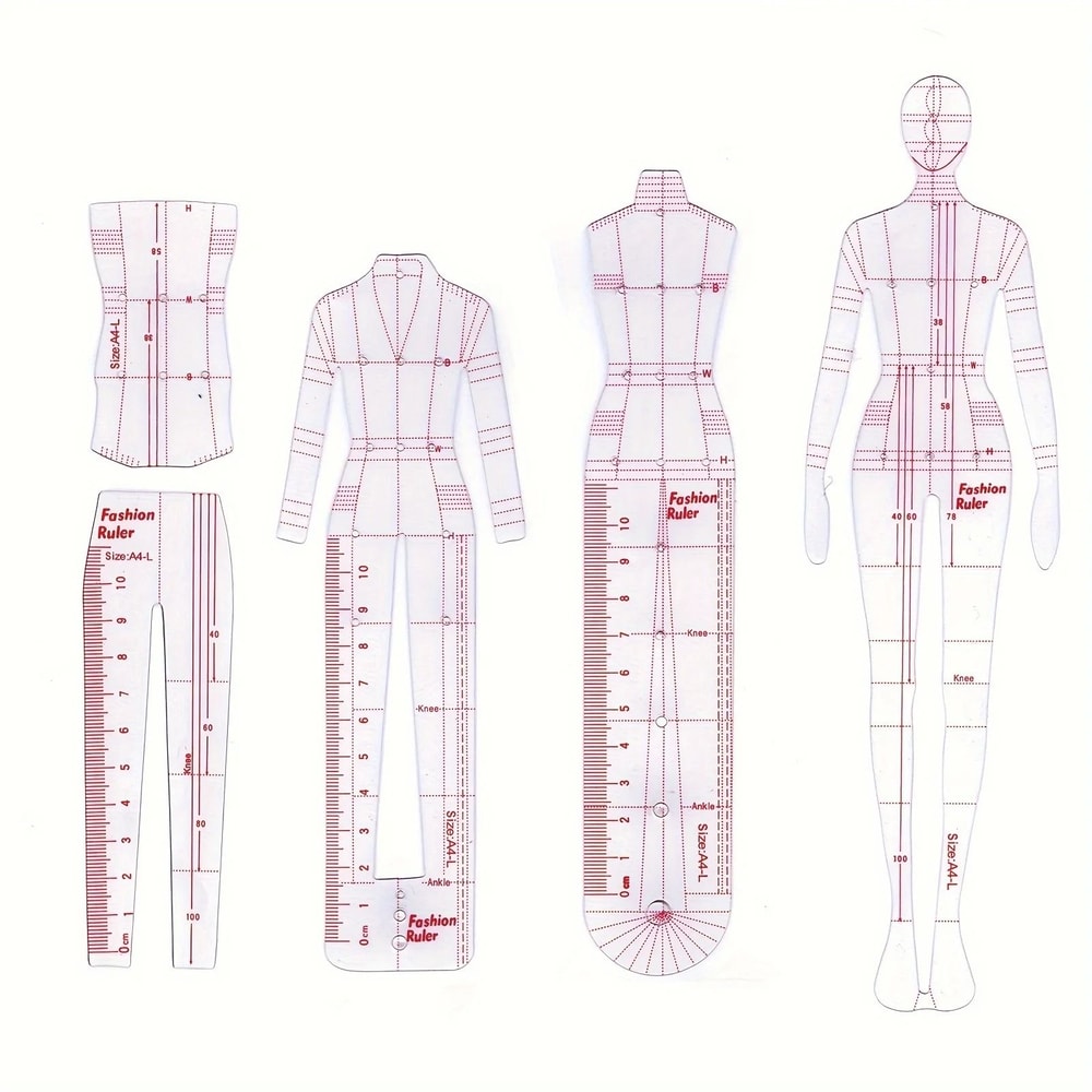 Transparent Fashion Model Body Template Ruler 6