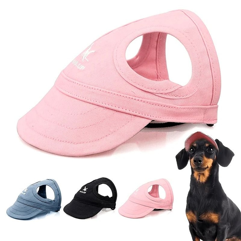 Adjustable Waterproof PVC Dog Sun Hat 0