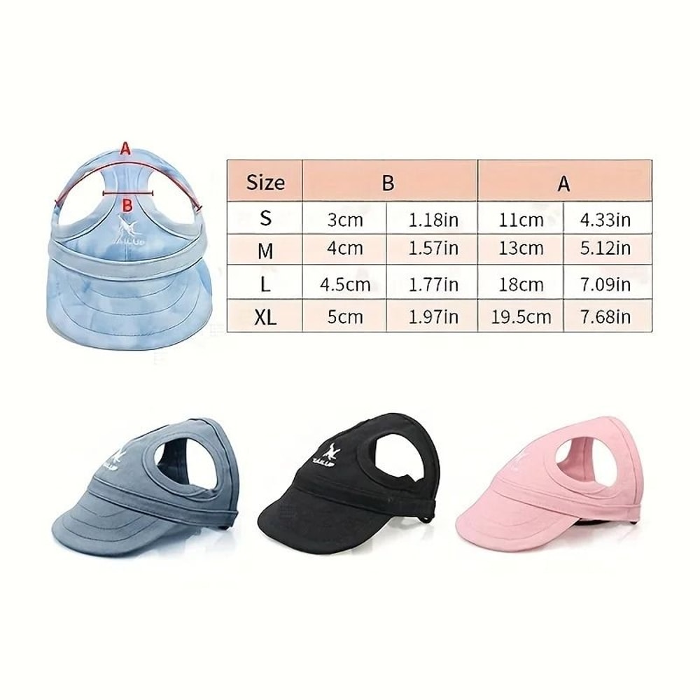 Adjustable Waterproof PVC Dog Sun Hat 3