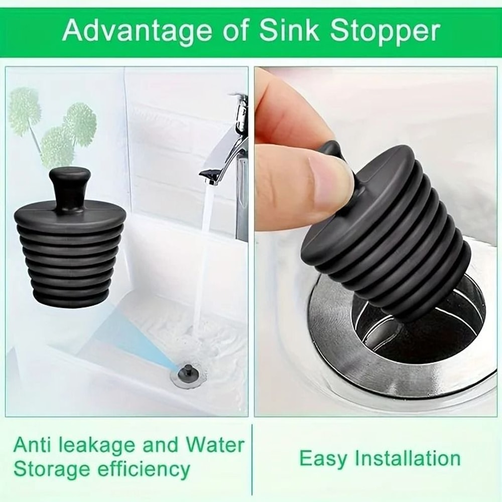 Universal Silicone Spiral Bathtub Drain Plug 0