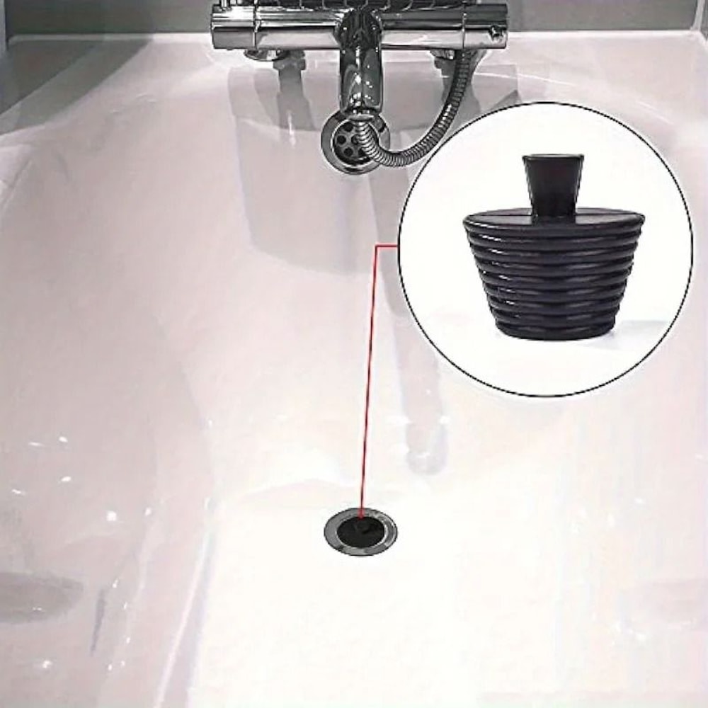 Universal Silicone Spiral Bathtub Drain Plug 5