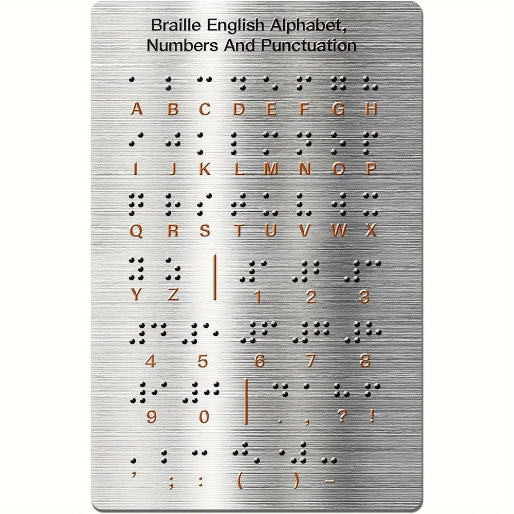 Durable Braille Letter And Number Learning Tool 6