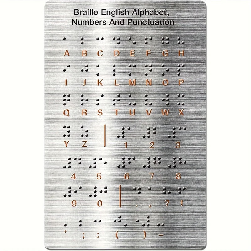 Durable Braille Letter And Number Learning Tool 6