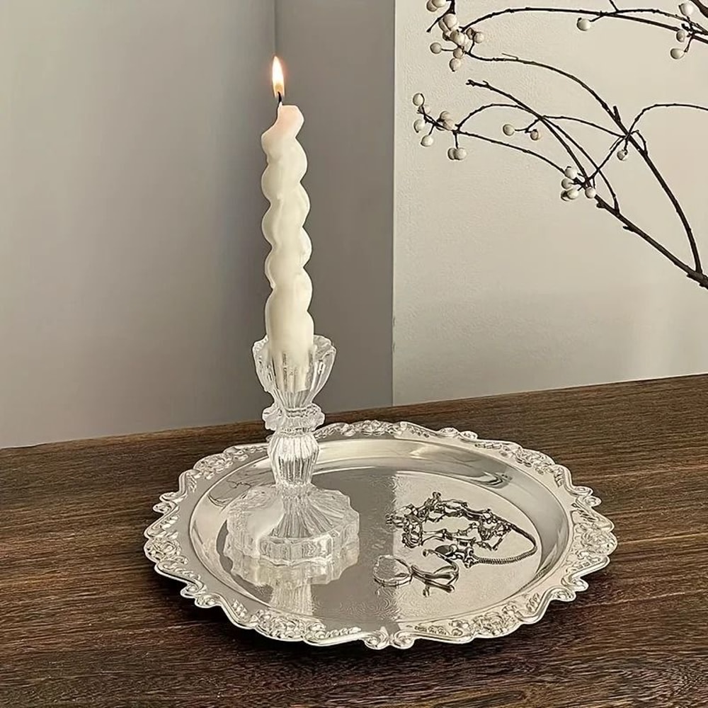 Retro Light Luxury Style Metal Jewelry Tray 2