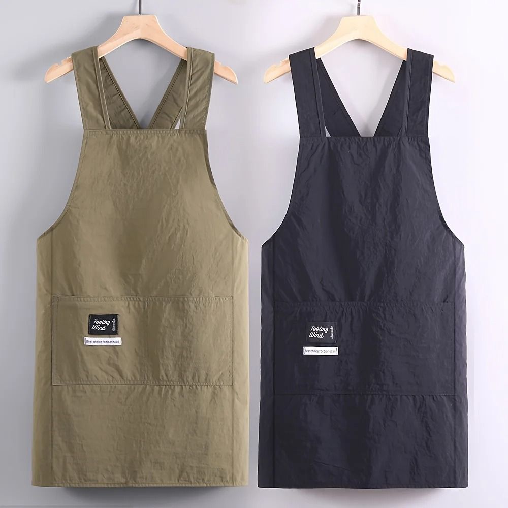 Solid Color Professional Grade Polyester Apron 0
