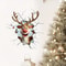 3D Moose Breakthrough Christmas Wall Sticker 5