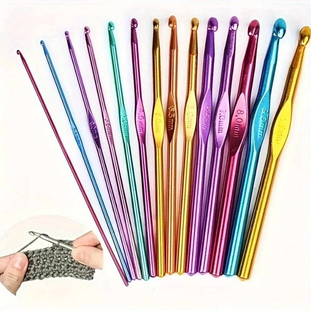 Premium Colored Alumina Single Head Crochet Hook 0