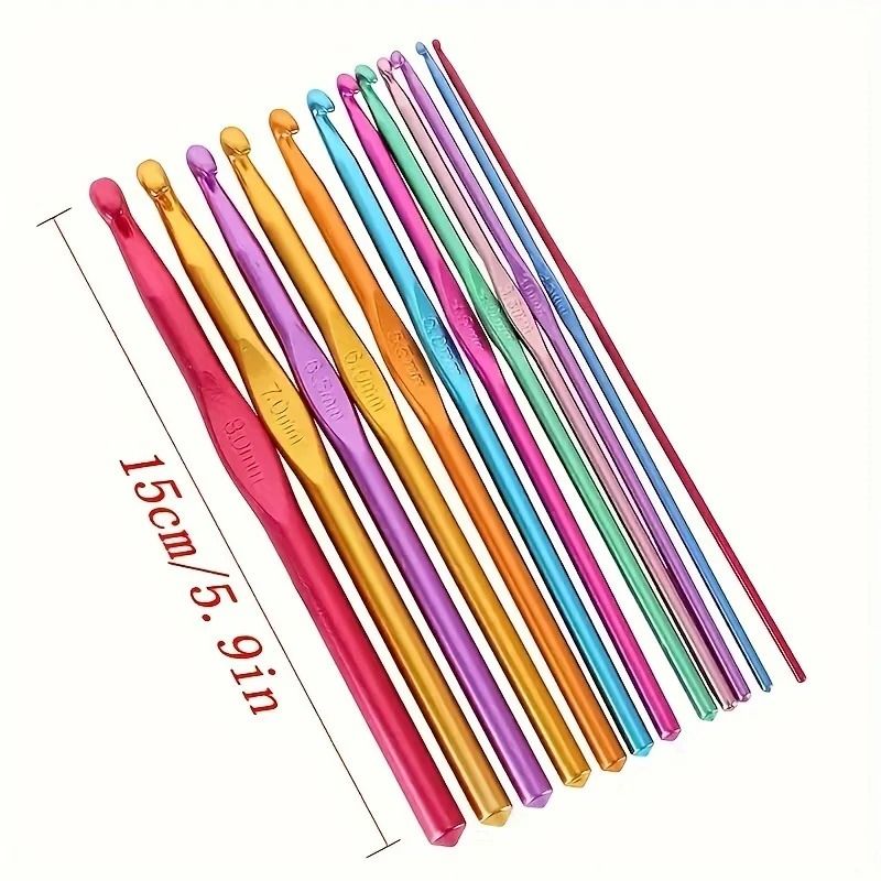 Premium Colored Alumina Single Head Crochet Hook 1