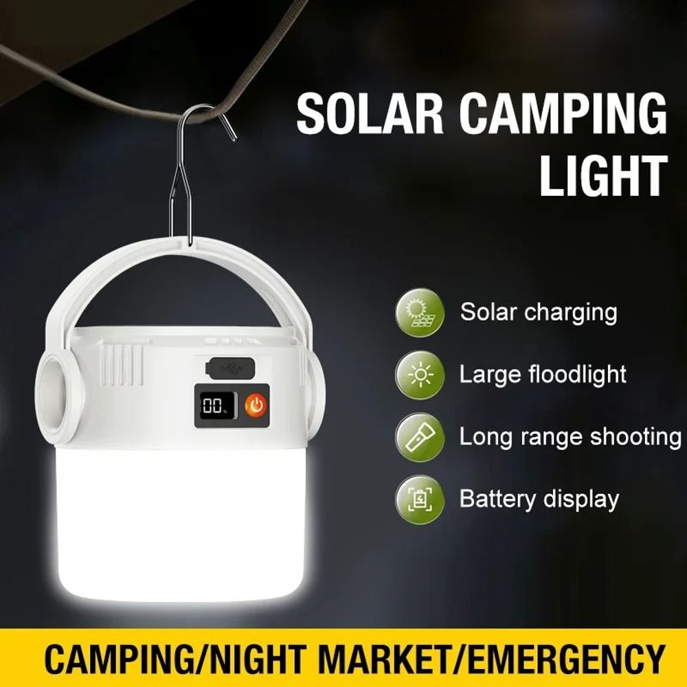Retro Solar Powered Outdoor Camping Atmosphere Light 0