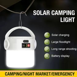 retro solar powered outdoor camping atmosphere light