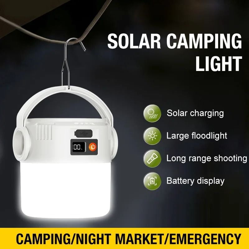Retro Solar Powered Outdoor Camping Atmosphere Light 0