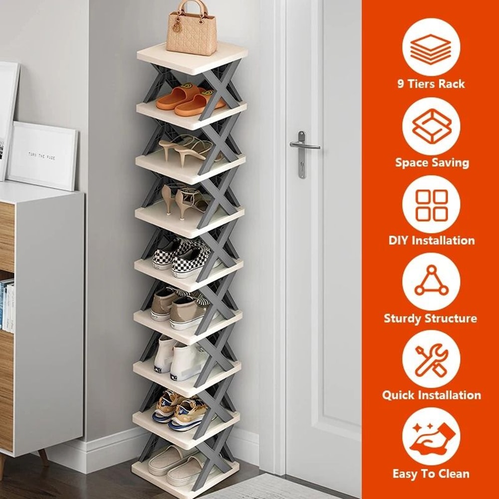 Vertical Space Saving Multi Layer Shoe Organizer 3